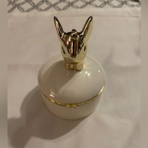 Elephant Trinket Box- White and Gold